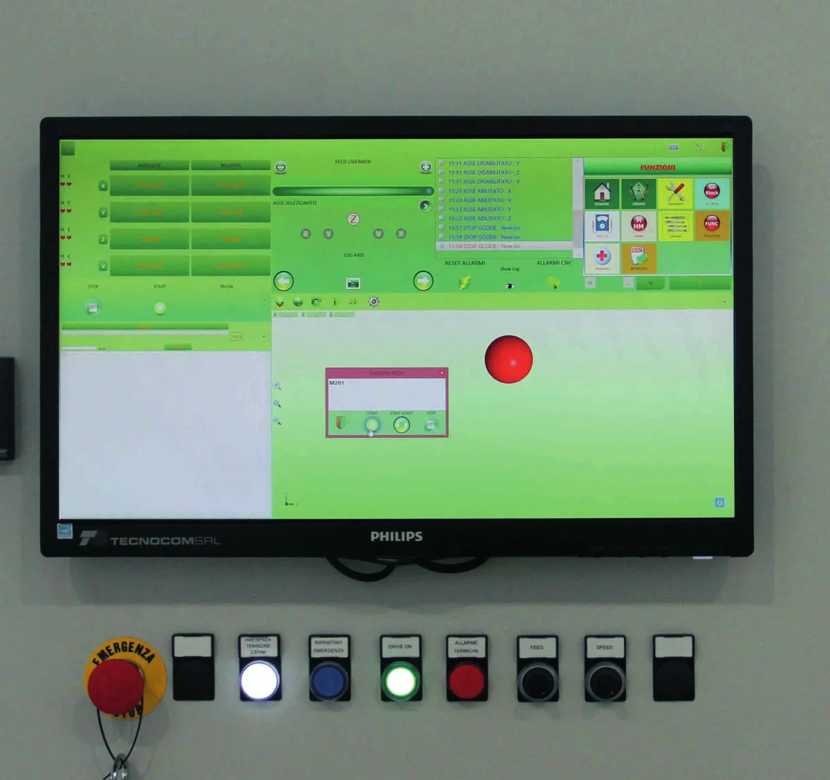 Controllo numerico TECNOCOM con personal computer integrato